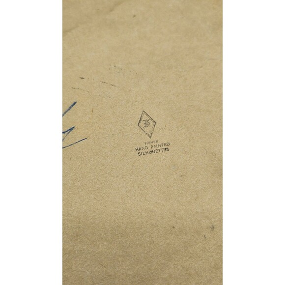 Vtg 1930 Mary Fisher Milkweed Hand Painted Reverse Couple Courting Silhouette - Picture 11 of 11